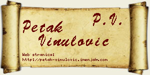 Petak Vinulović vizit kartica